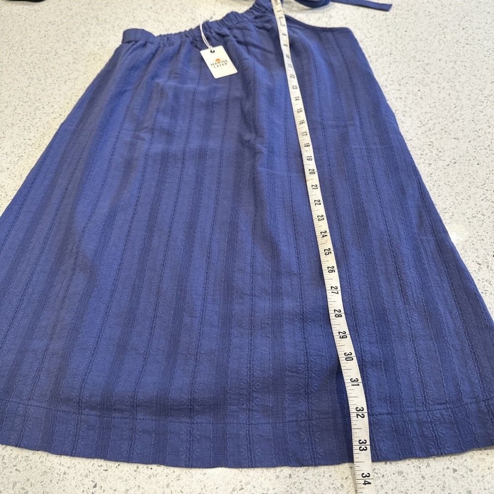 NEW Marine Layer XS Cassia Dress - Marlin One Shoulder Lined Blue 100% Cotton - Picture 13 of 13